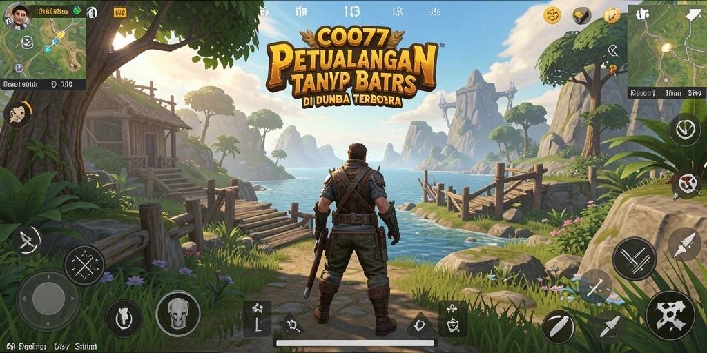 Tangkapan layar yang menunjukkan eksplorasi gameplay di dunia terbuka COO77.