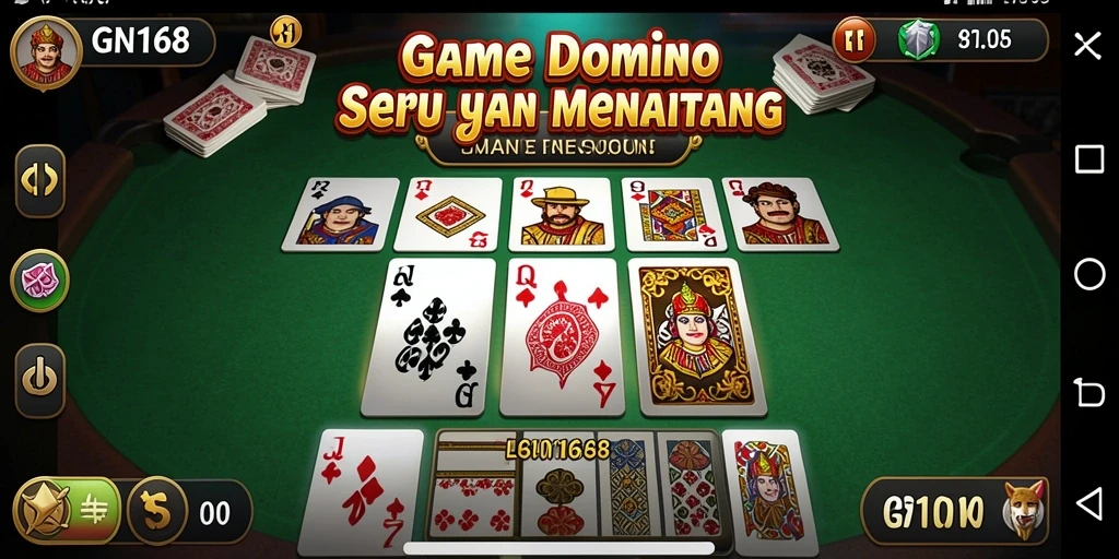 Tampilan gameplay seru di GN168 dengan variasi mode Domino.