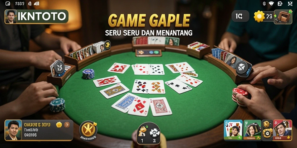 Tampilan menarik dari gameplay Gaple di IKNTOTO.