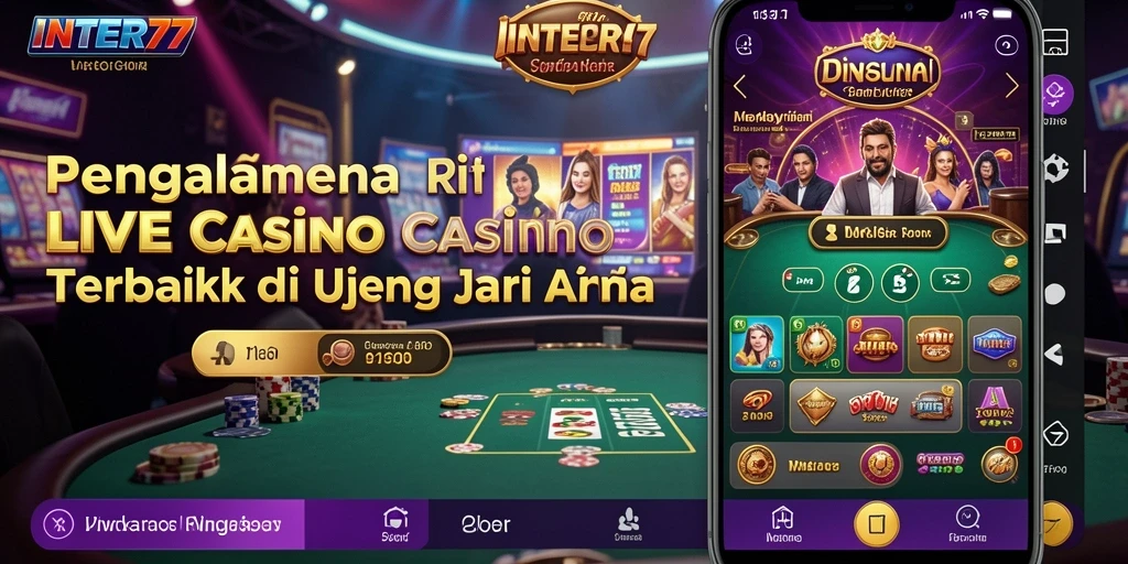 Screenshot INTER77 menampilkan dealer langsung sedang beraksi di meja roulette.