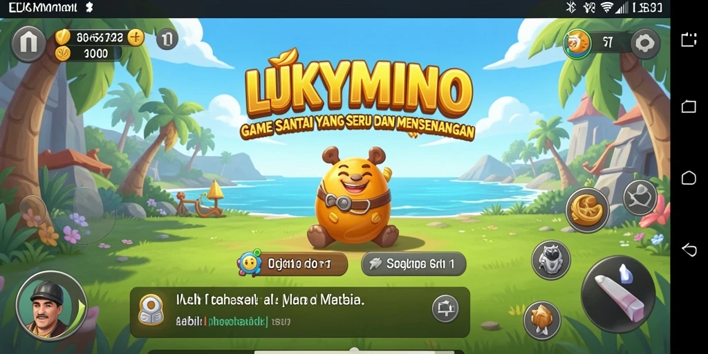 Tampilan gameplay LUKYMINO yang menyenangkan dan interaktif.