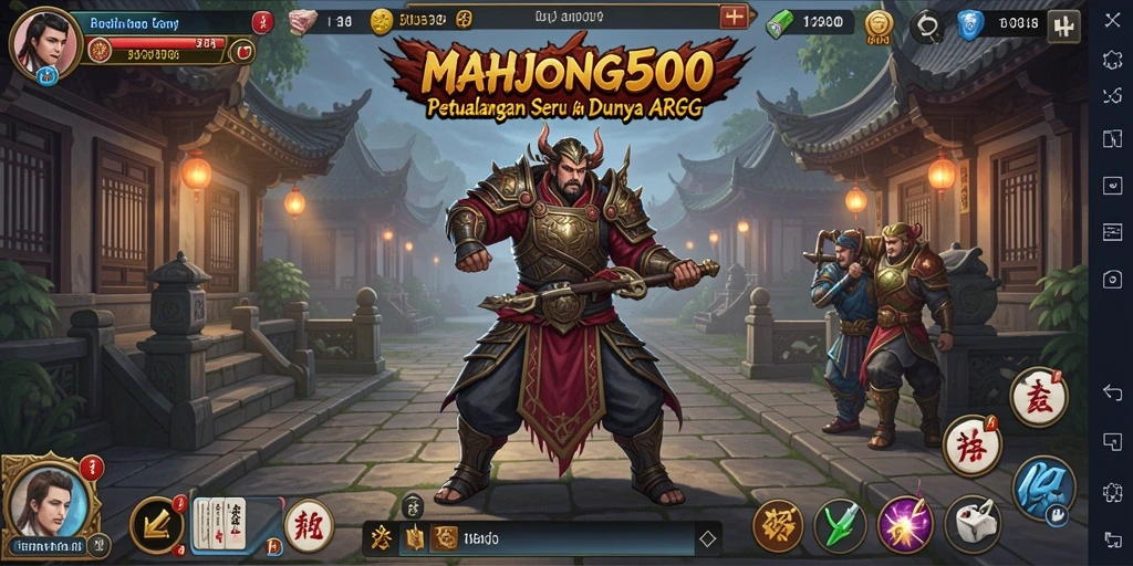 Screenshot gameplay <strong>MAHJONG500</strong> menampilkan aksi pertarungan epik di dunia ARPG.