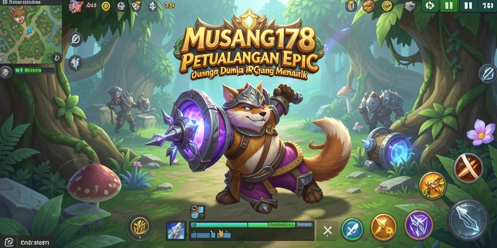 Screenshot utama MUSANG178 menampilkan aksi pertarungan seru dalam dunia RPG.