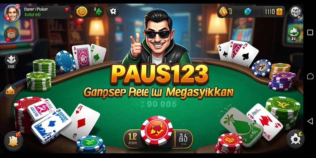 Tampilan screenshot PAUS123 menampilkan pemain berkompetisi dalam permainan Poker.