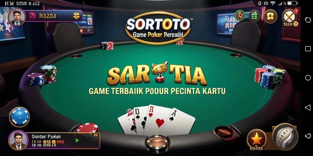Tampilan gameplay SORTOTO yang mendebarkan dengan fitur poker menarik.