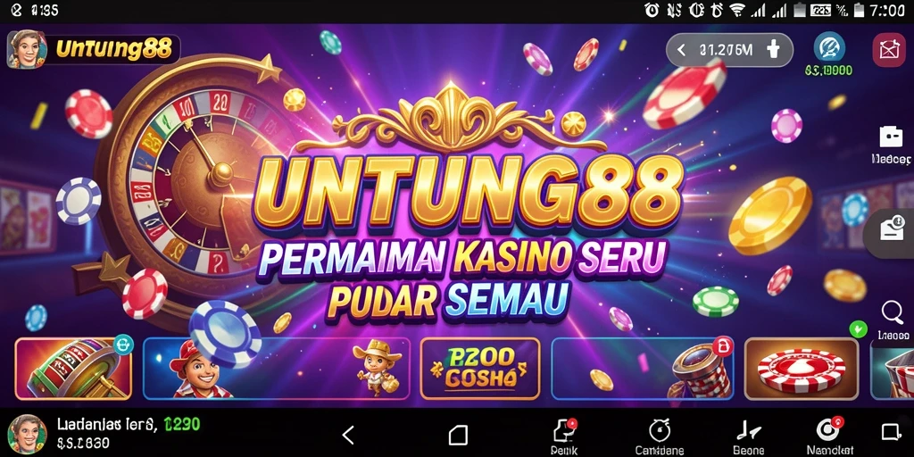 Screenshot utama UNTUNG88 menampilkan gameplay menarik dari permainan kasino.